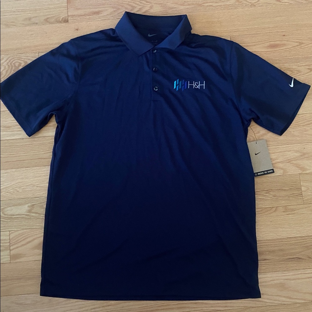 Nike Dark Blue Polo Shirt with Logo
